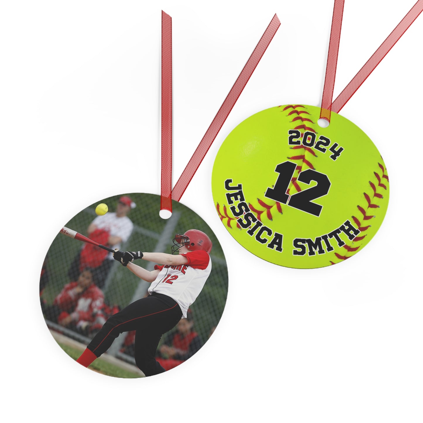 Personalized Softball Photo Ornament 2024 - Cherish Every Swing and Home Run!