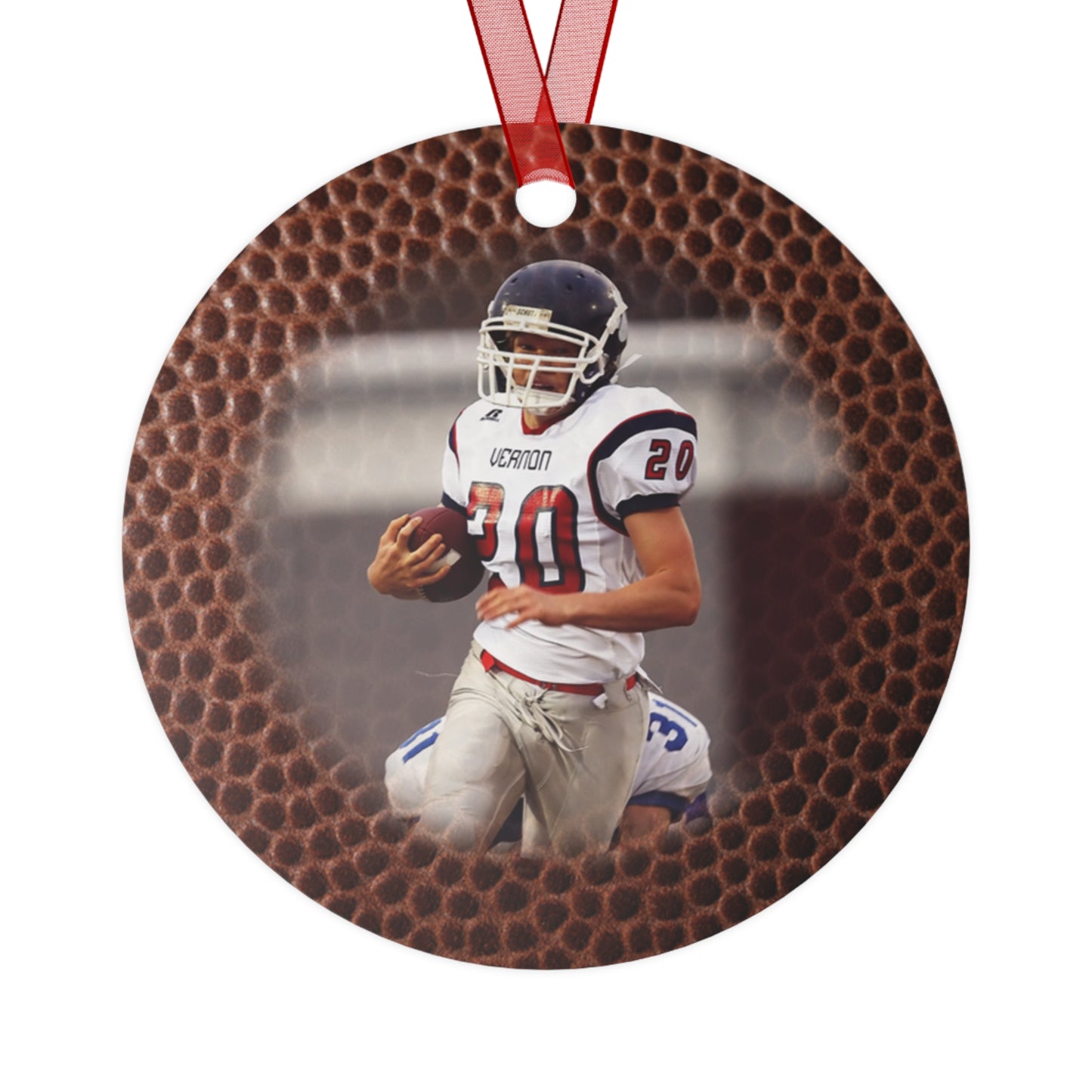 Touchdown Memories: Personalized Football Photo Ornament 2024 - Custom Keepsake for Fans and Players