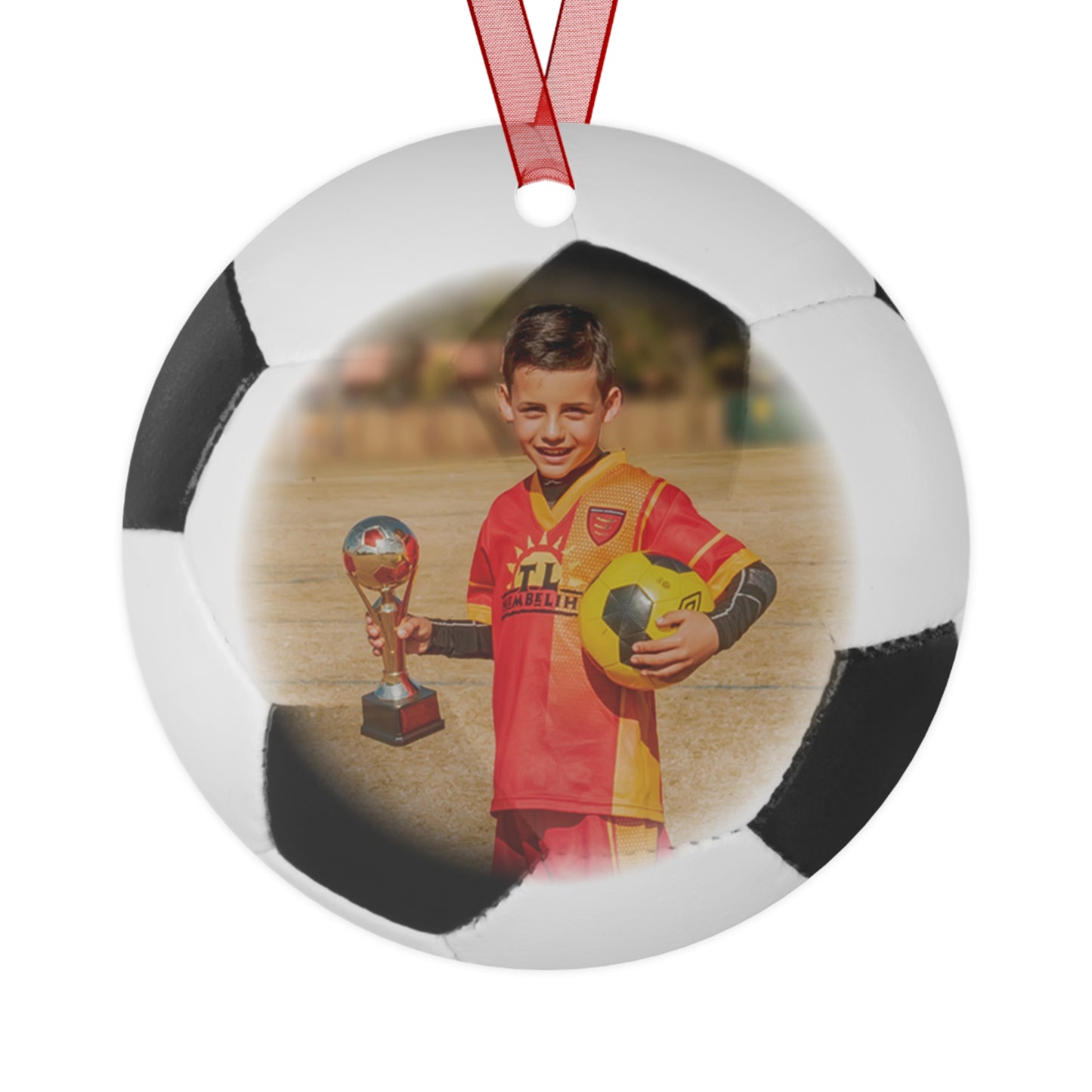 Personalized Soccer Photo Ornament 2024 - Custom Soccer Keepsake - Unique Gift for Soccer Fans