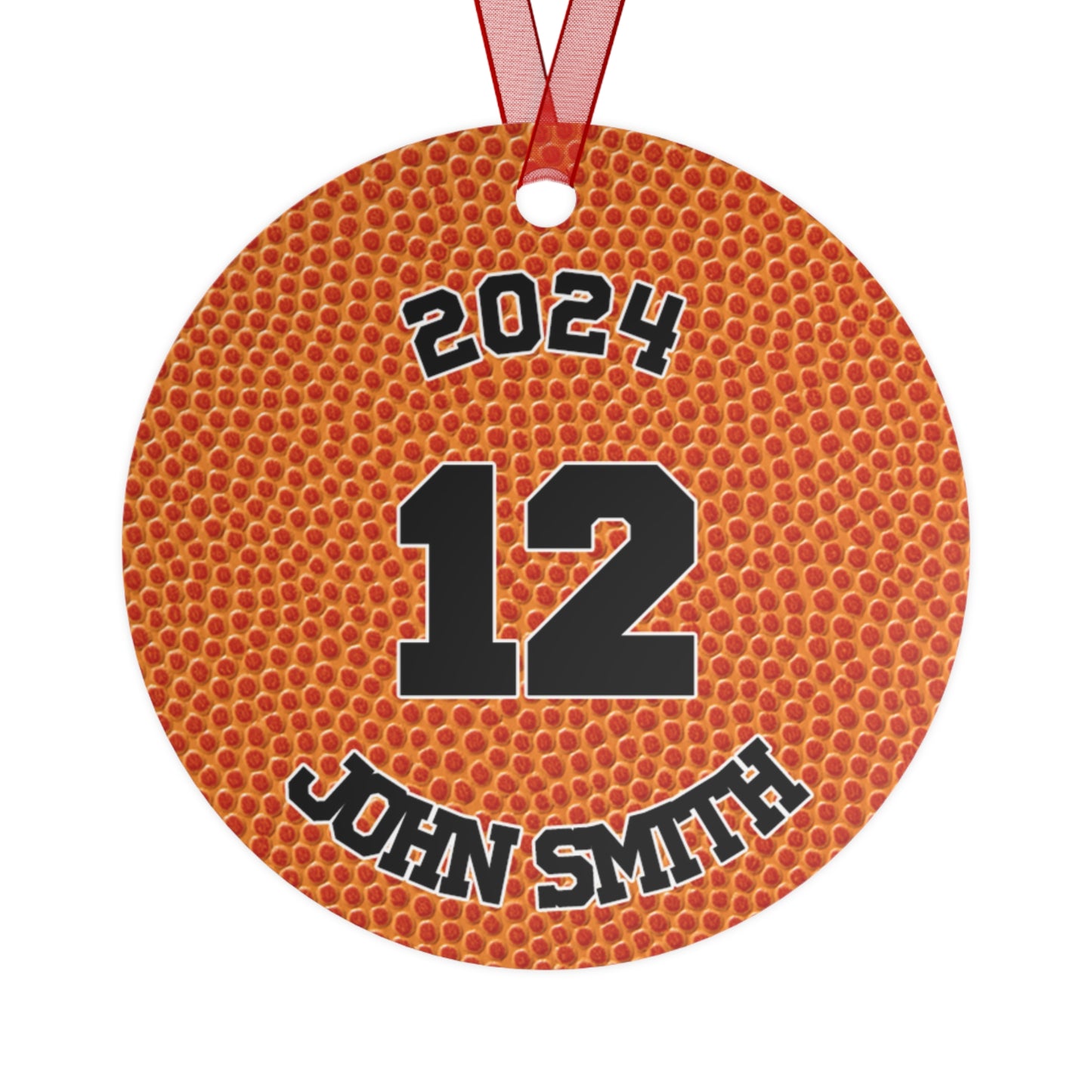 Score Memories with Personalized Basketball Photo Ornament 2024 - Custom Hoops Keepsake