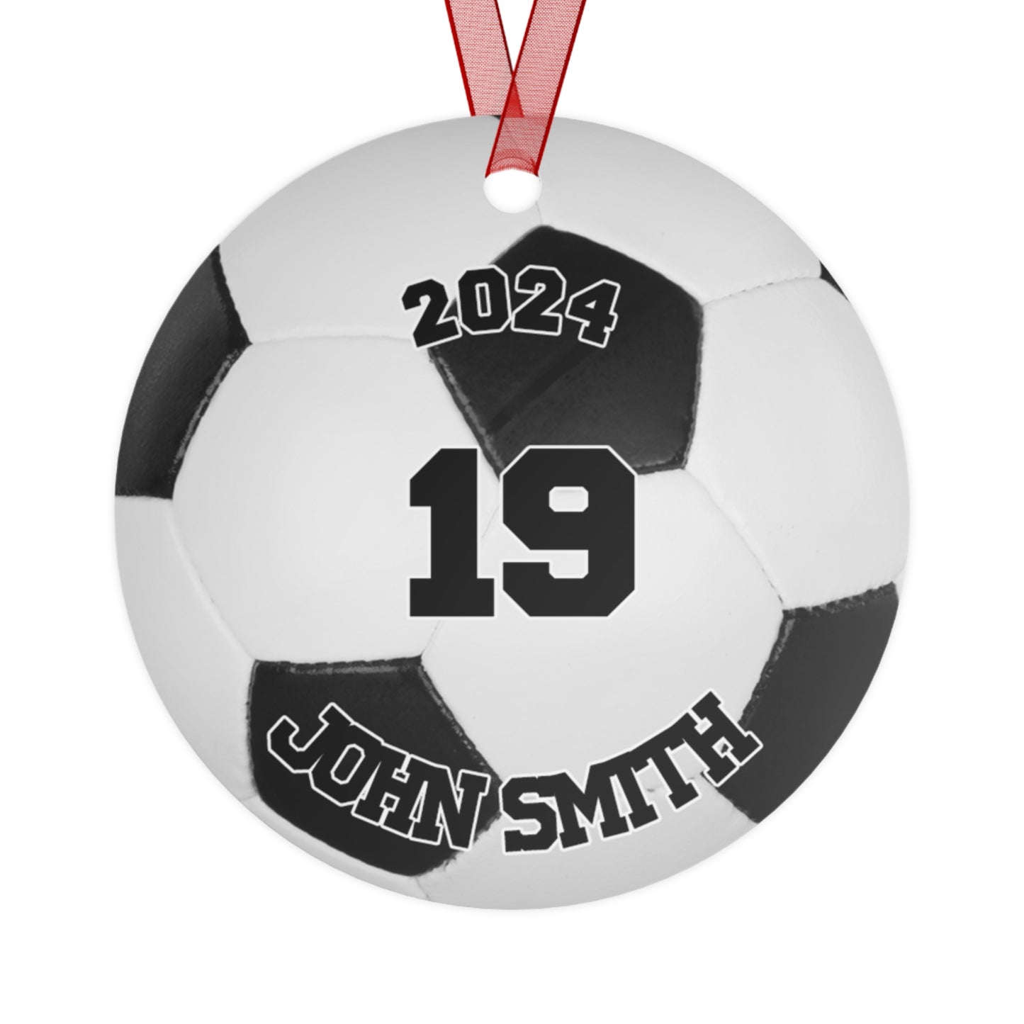 Personalized Soccer Photo Ornament 2024 - Custom Soccer Keepsake - Unique Gift for Soccer Fans