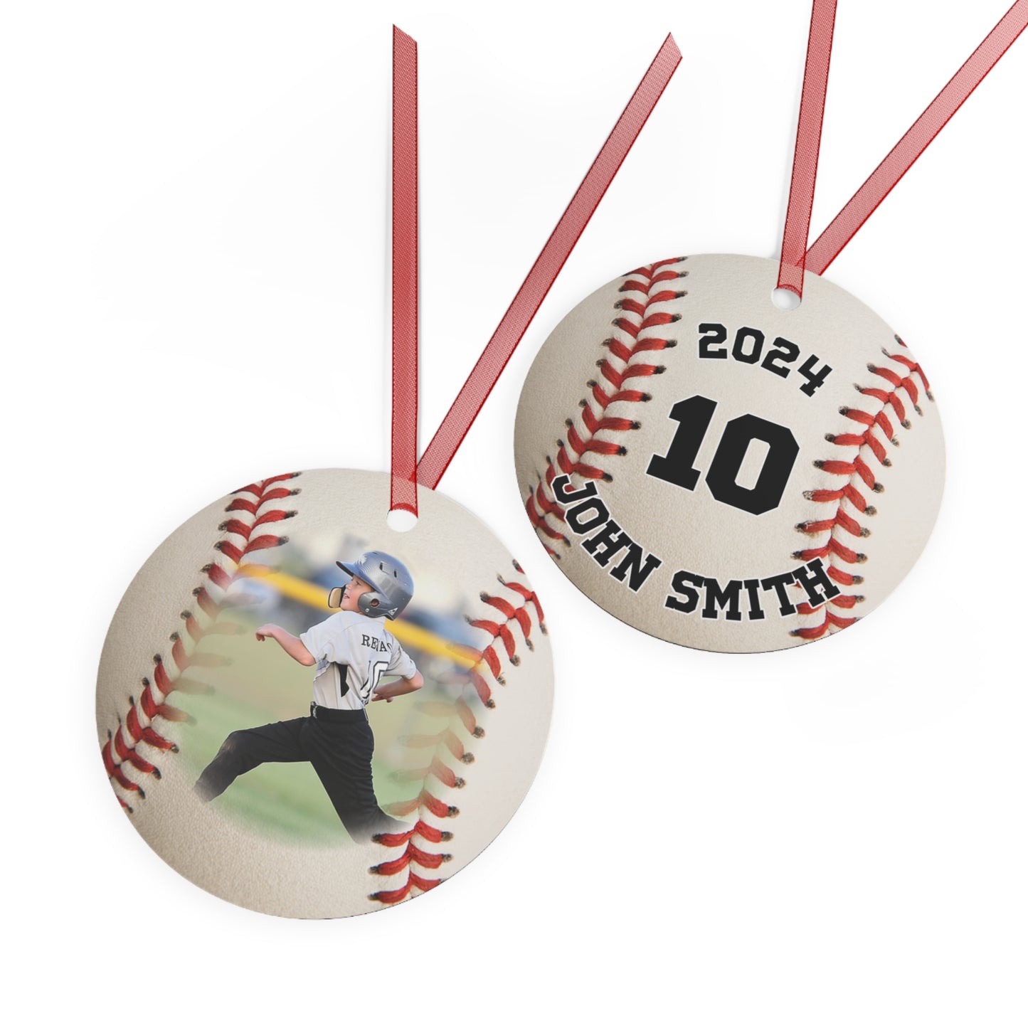 Custom Baseball Photo Ornament 2024 | Personalization Available