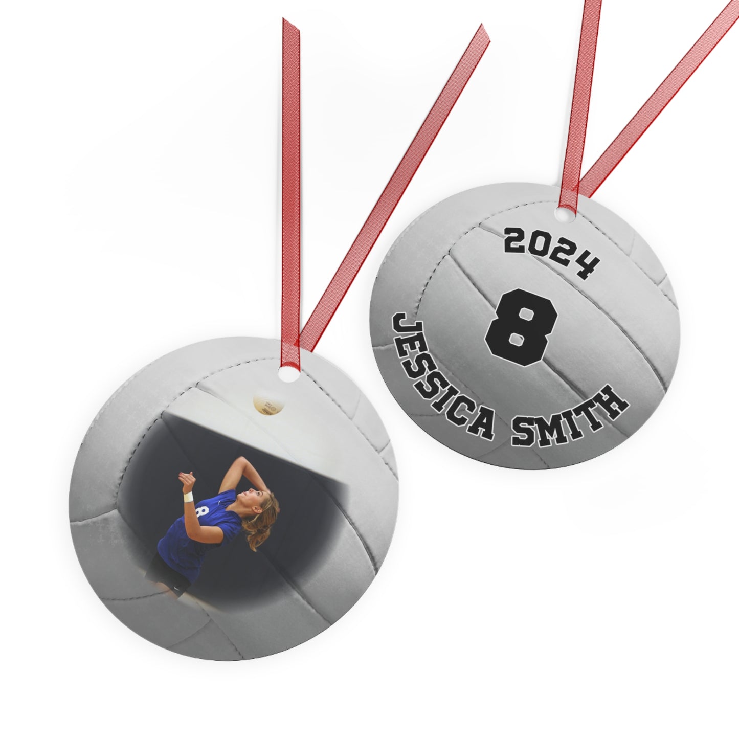 Personalized Volleyball Photo Ornament 2024 - Cherish Your Ace Moments!