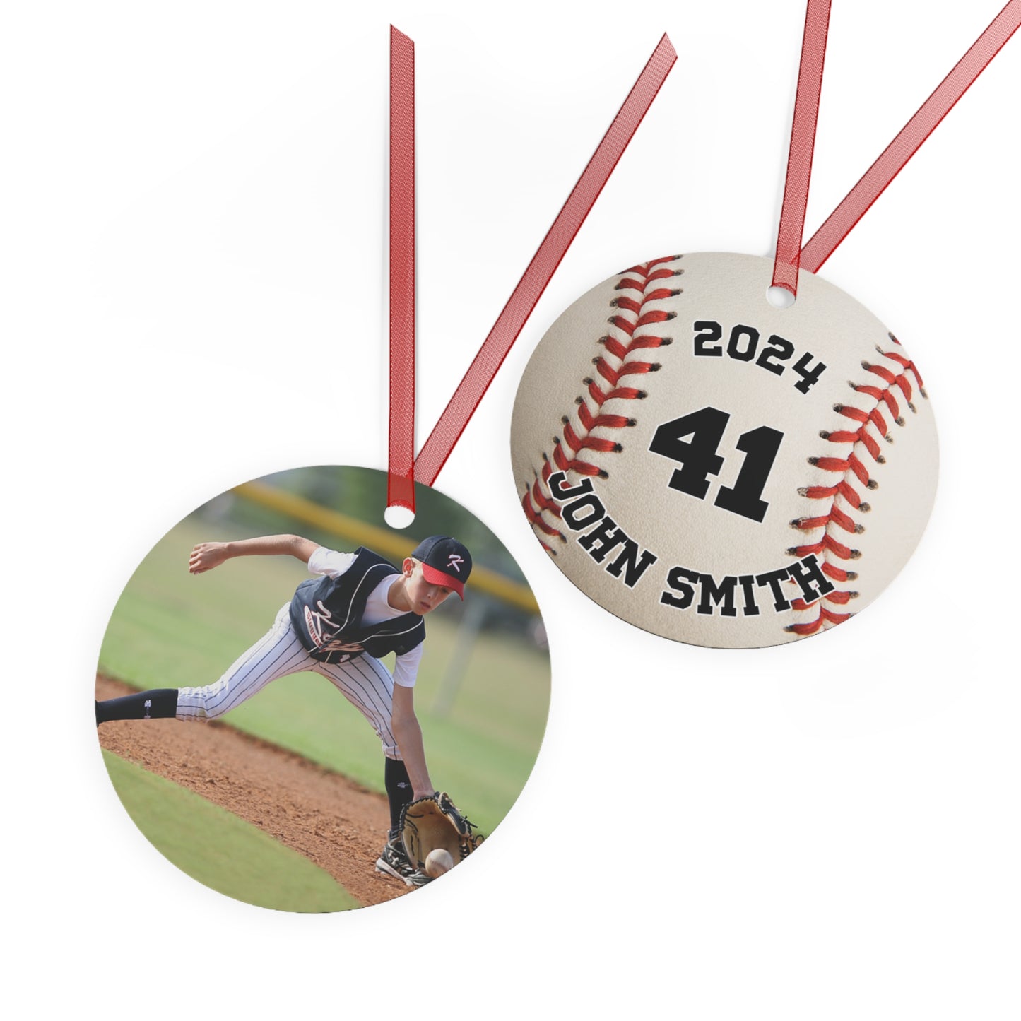 Custom Baseball Photo Ornament 2024 | Personalization Available
