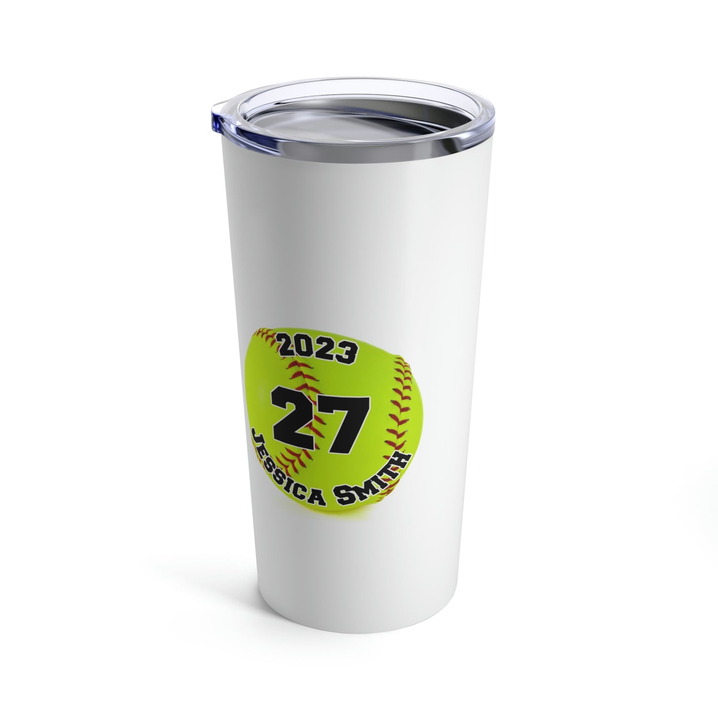 Personalized Softball Photo Tumbler 20oz