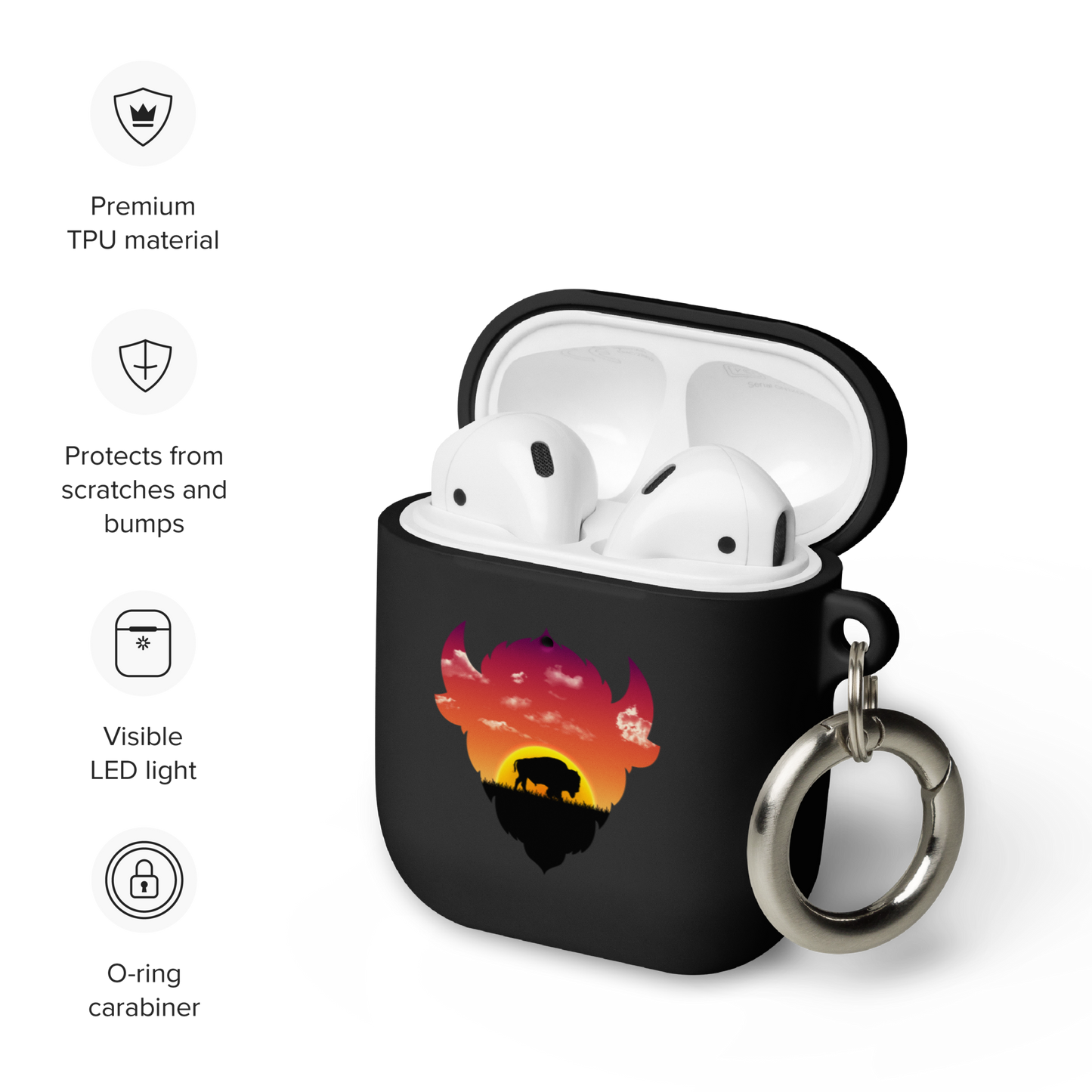Sunrise Buffalo Silhouette AirPods case