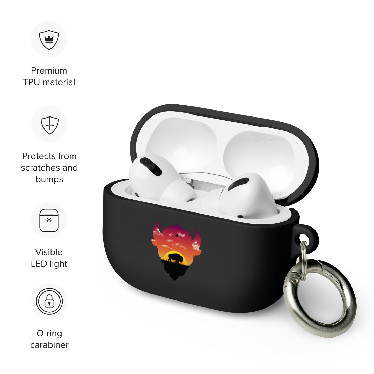 Sunrise Buffalo Silhouette AirPods case