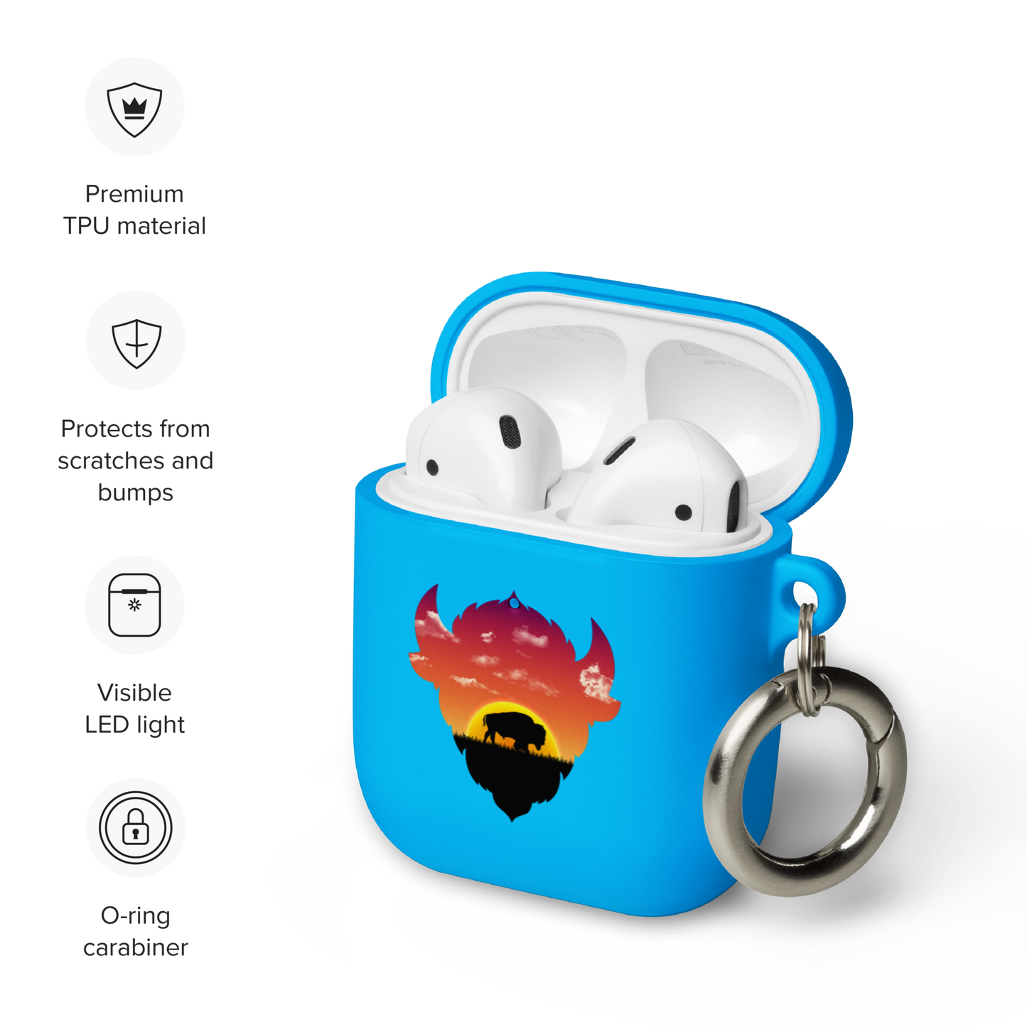 Sunrise Buffalo Silhouette AirPods case