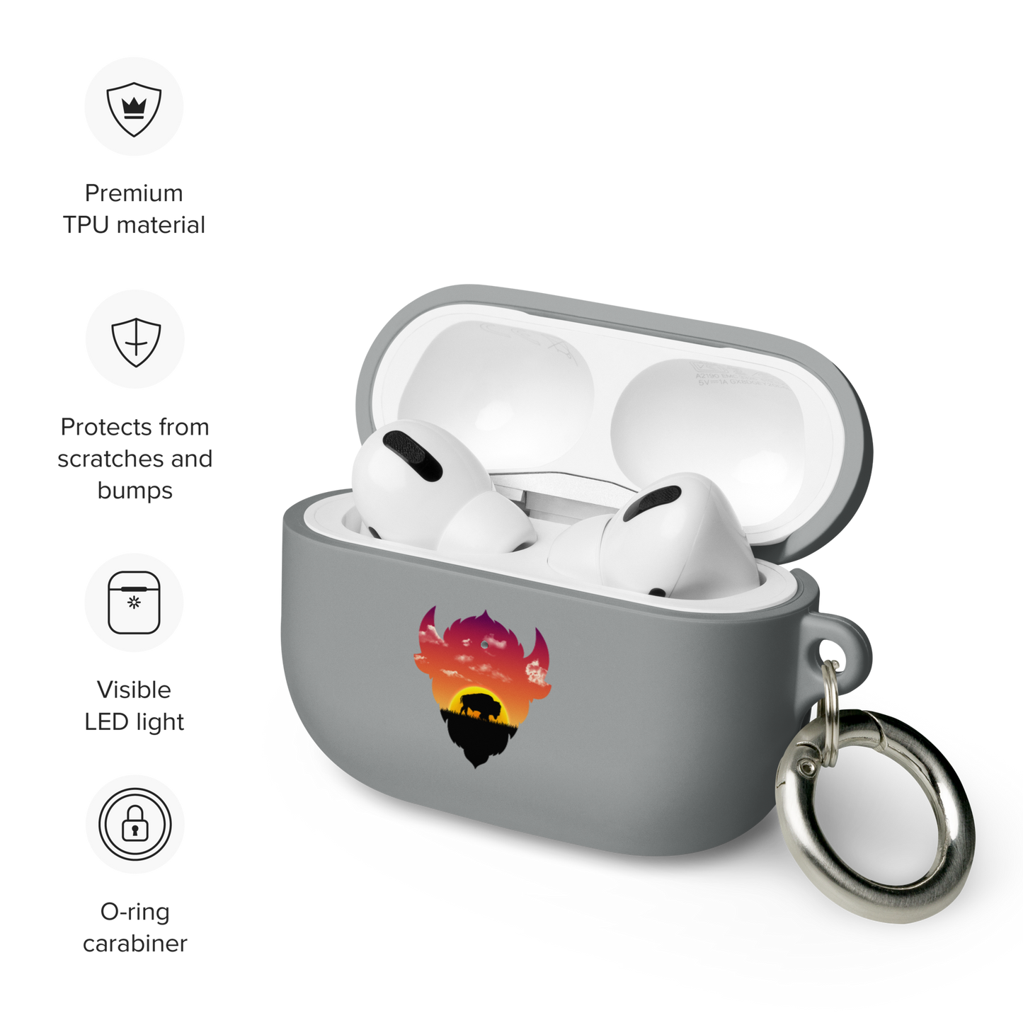 Sunrise Buffalo Silhouette AirPods case