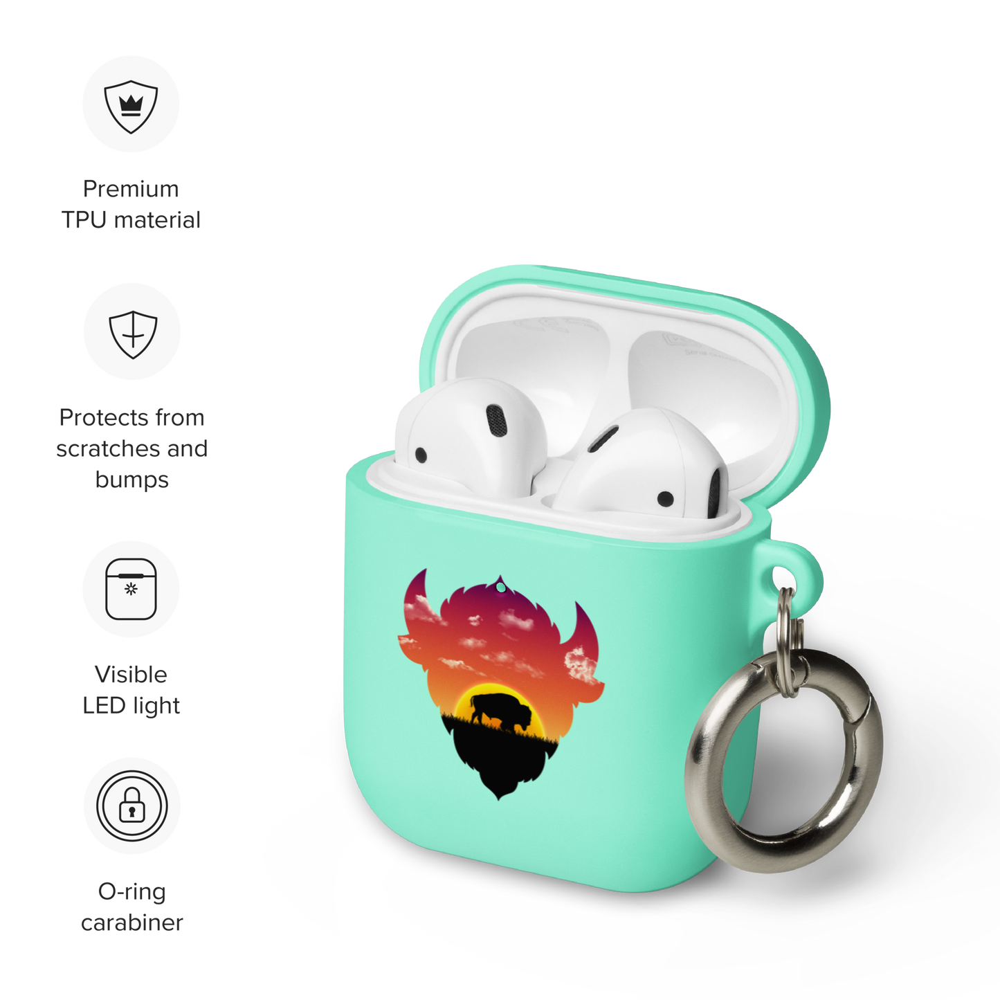 Sunrise Buffalo Silhouette AirPods case