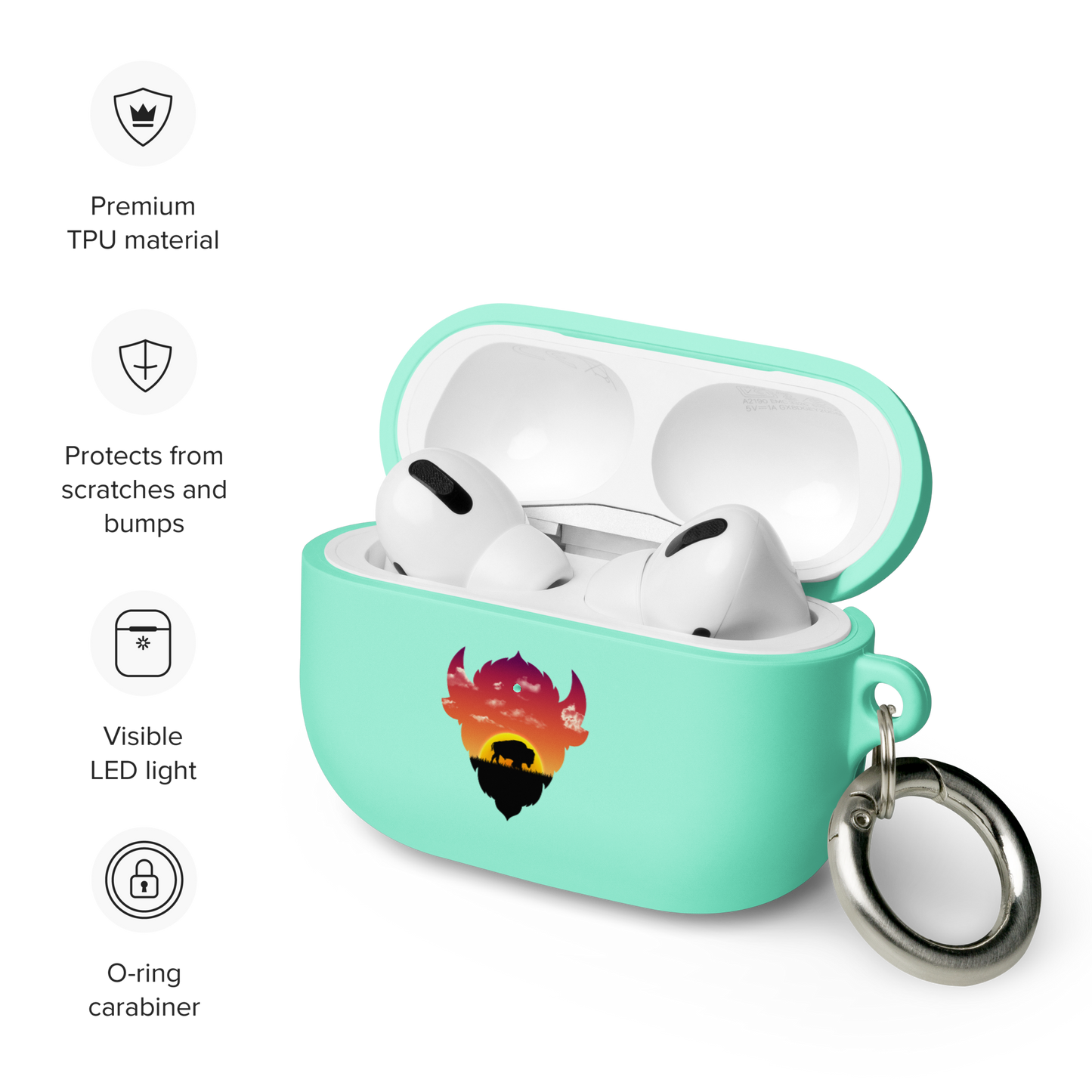 Sunrise Buffalo Silhouette AirPods case