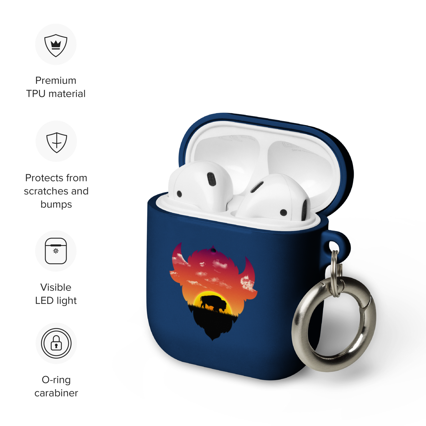 Sunrise Buffalo Silhouette AirPods case
