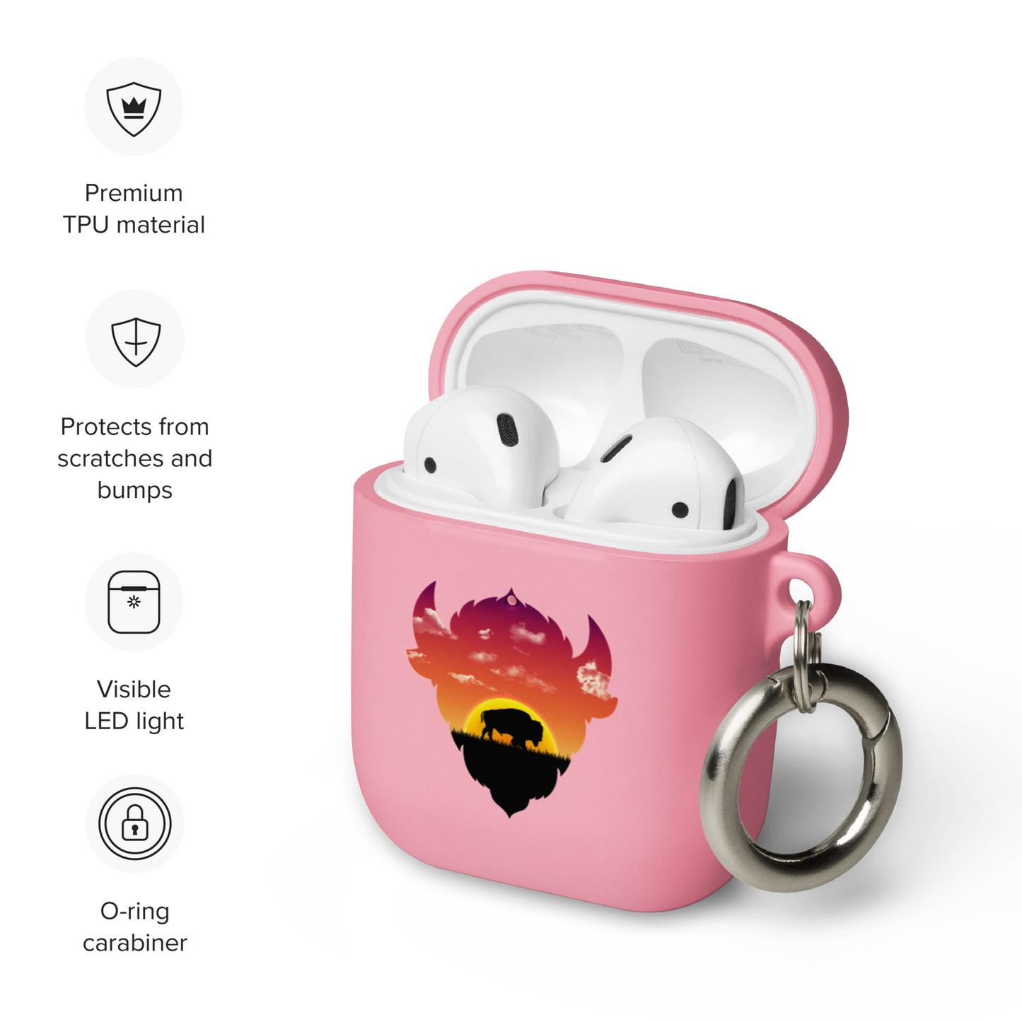 Sunrise Buffalo Silhouette AirPods case