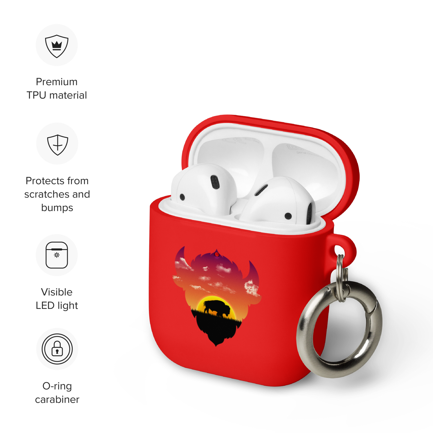 Sunrise Buffalo Silhouette AirPods case