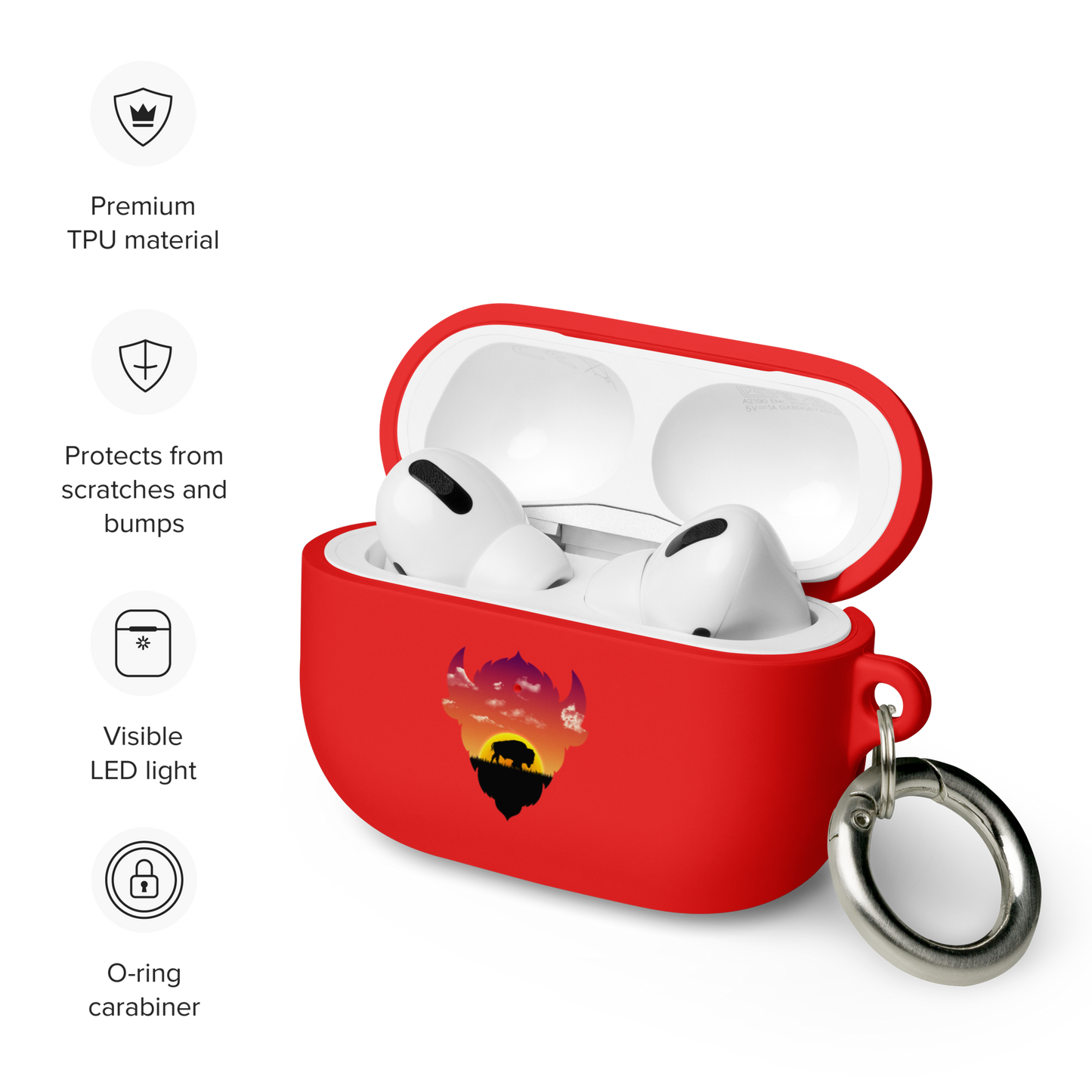 Sunrise Buffalo Silhouette AirPods case