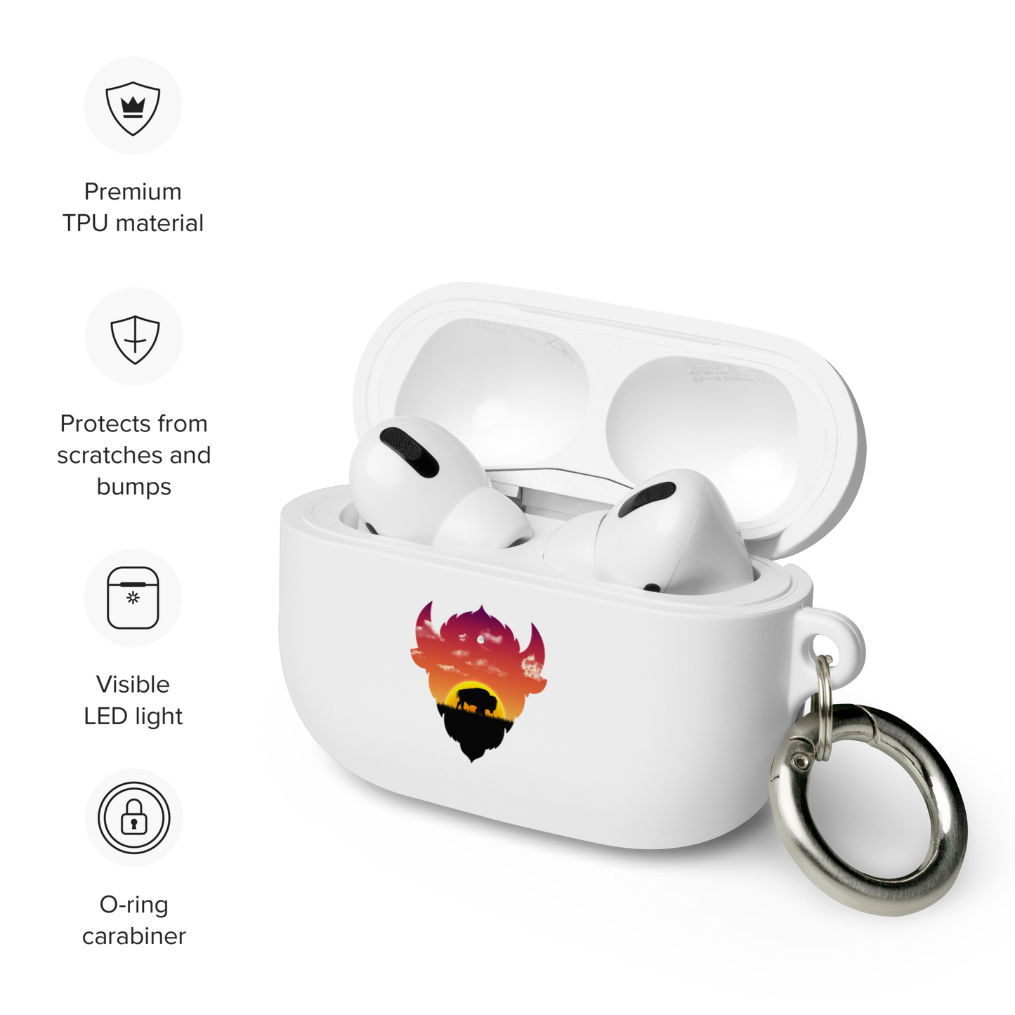 Sunrise Buffalo Silhouette AirPods case