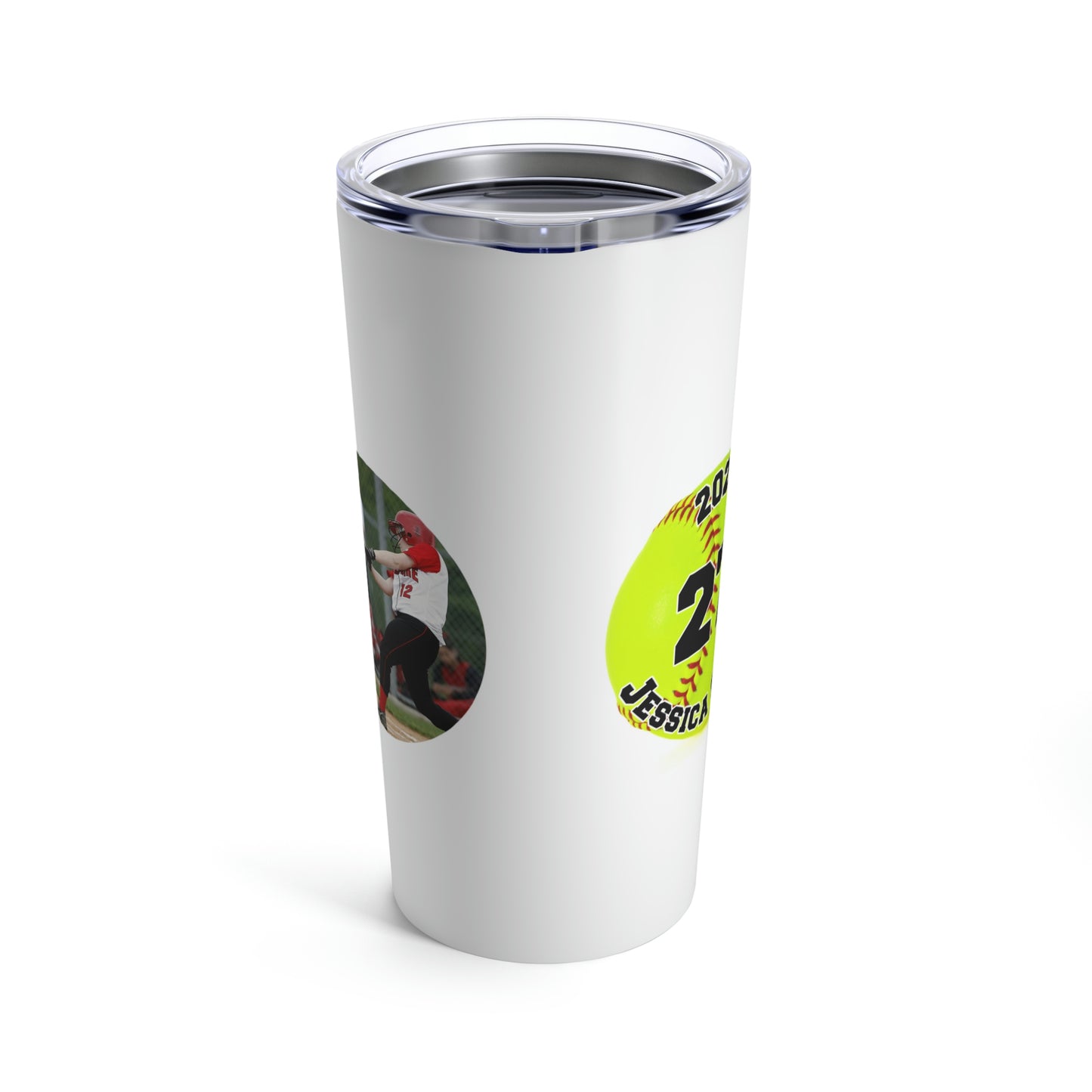 Personalized Softball Photo Tumbler 20oz