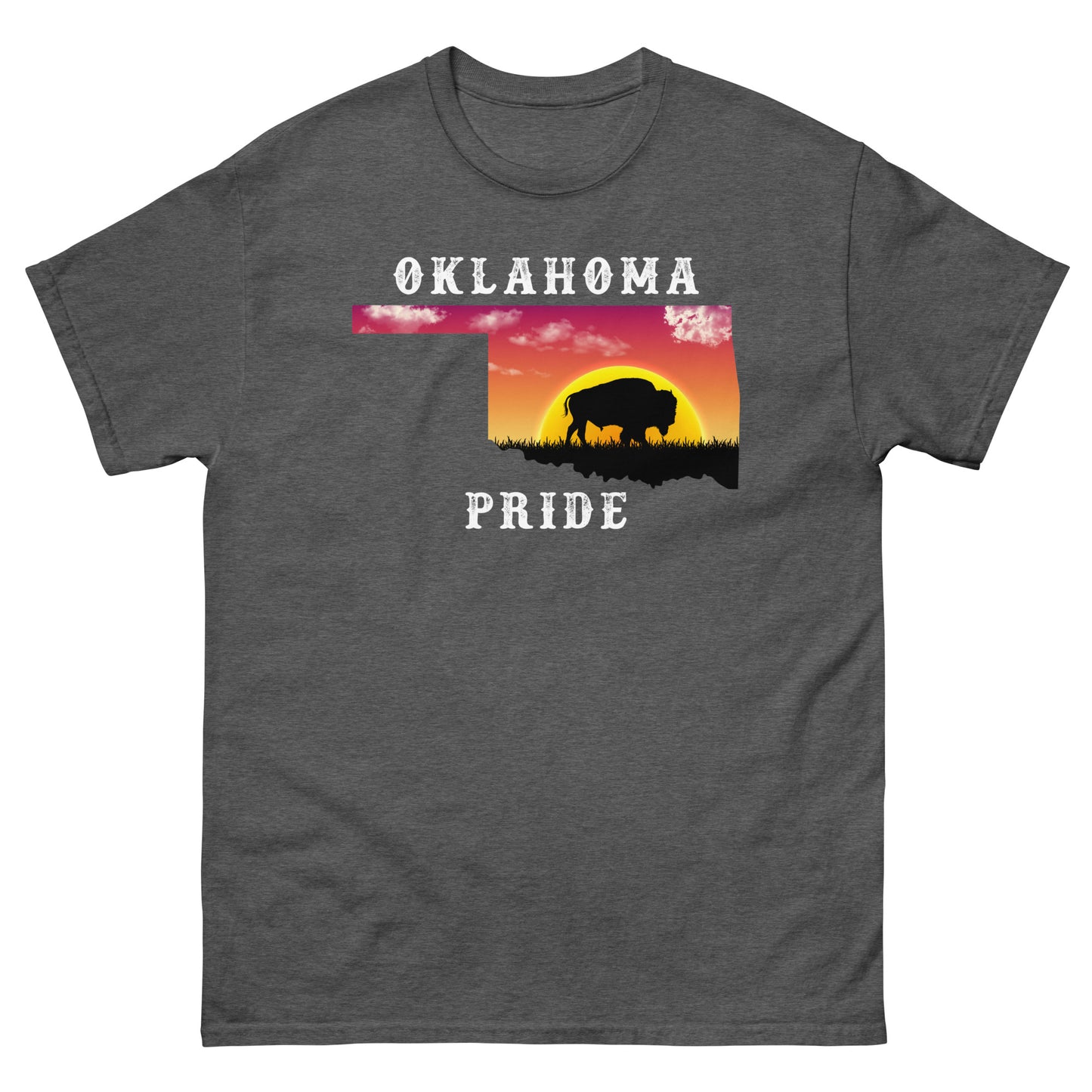 Oklahoma Sunrise Buffalo Dark Color T-Shirt