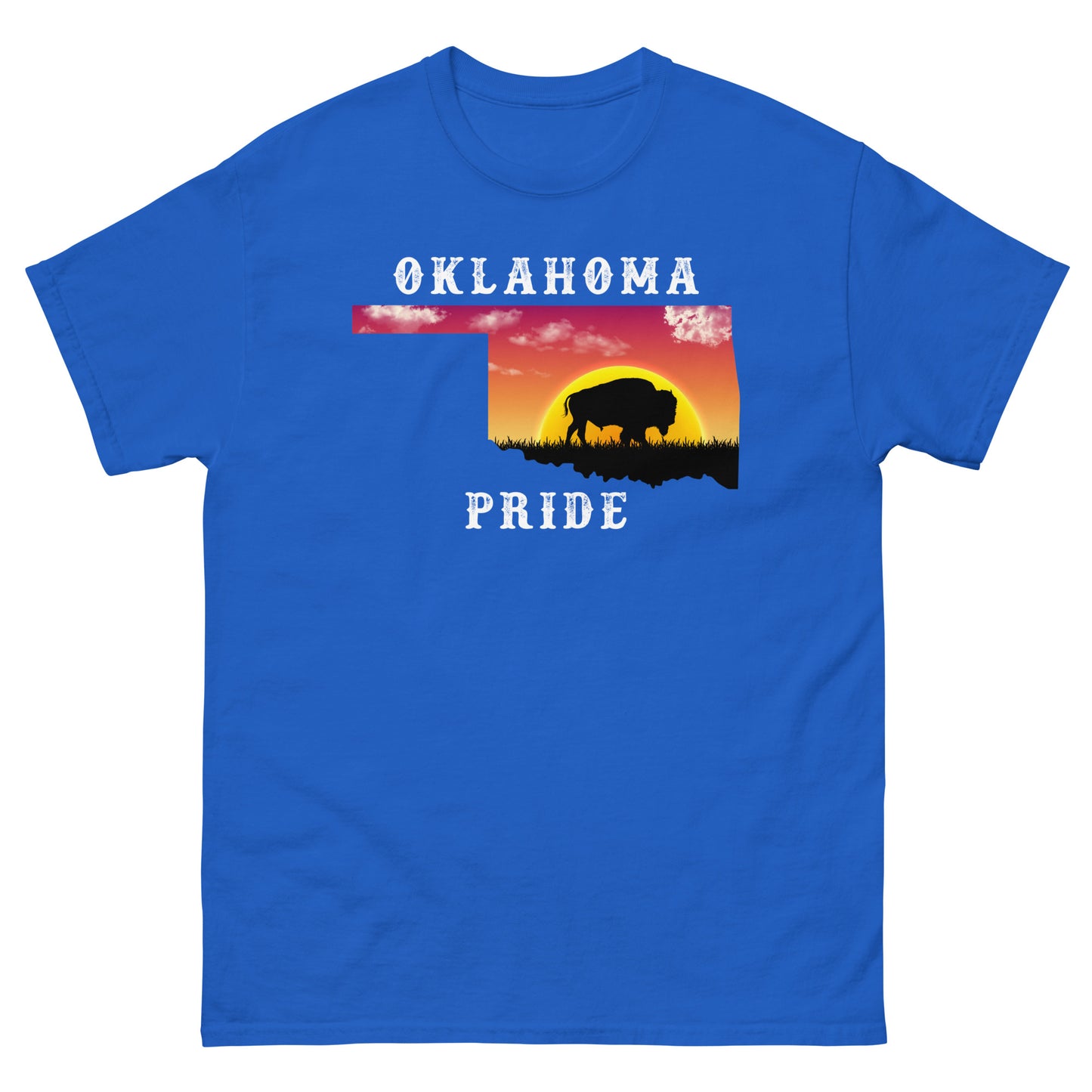 Oklahoma Sunrise Buffalo Dark Color T-Shirt