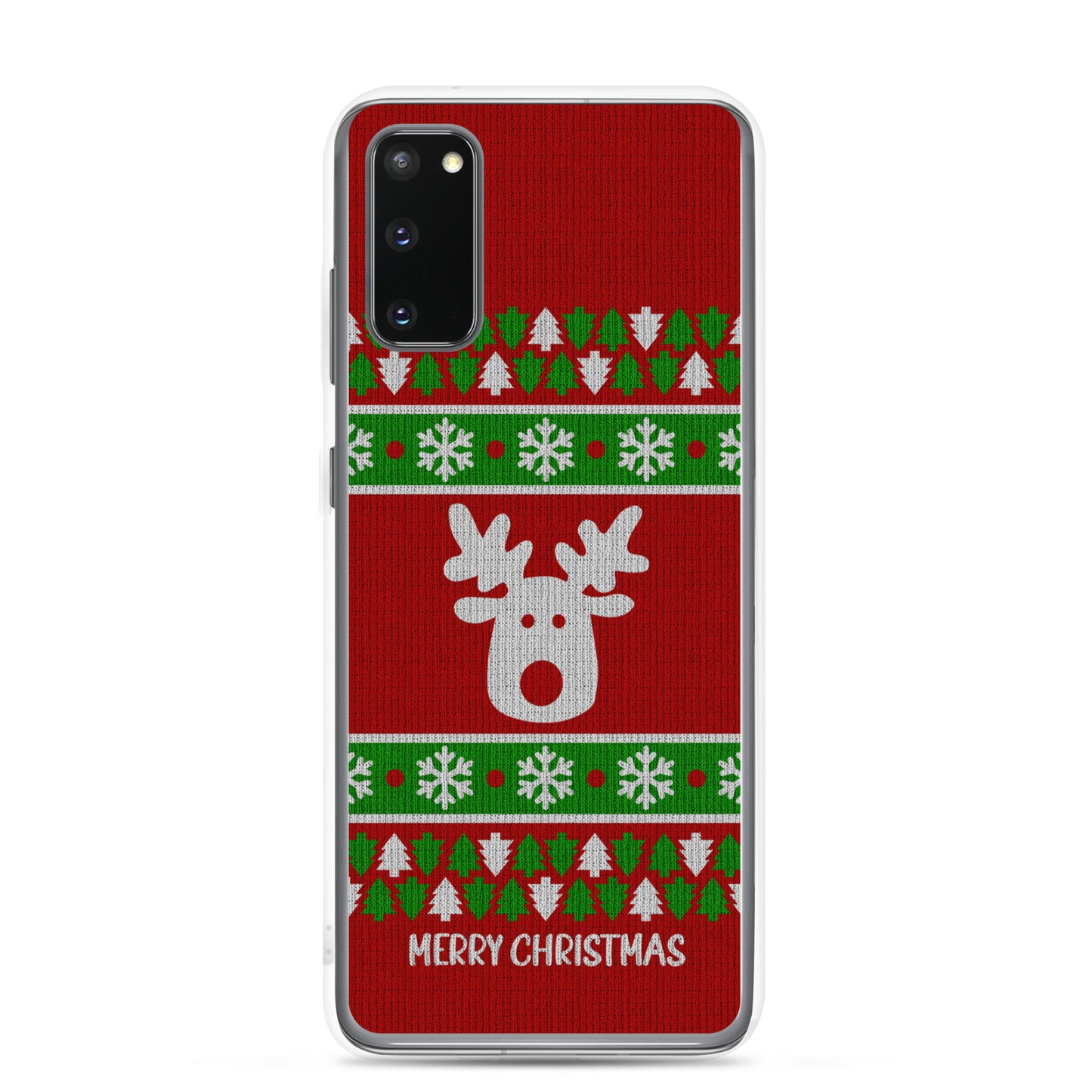 Red Ugly Christmas Sweater Reindeer Samsung Case