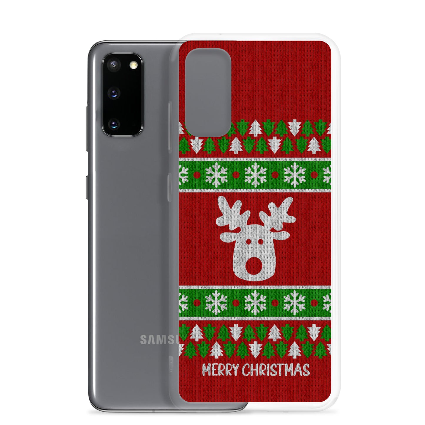 Red Ugly Christmas Sweater Reindeer Samsung Case