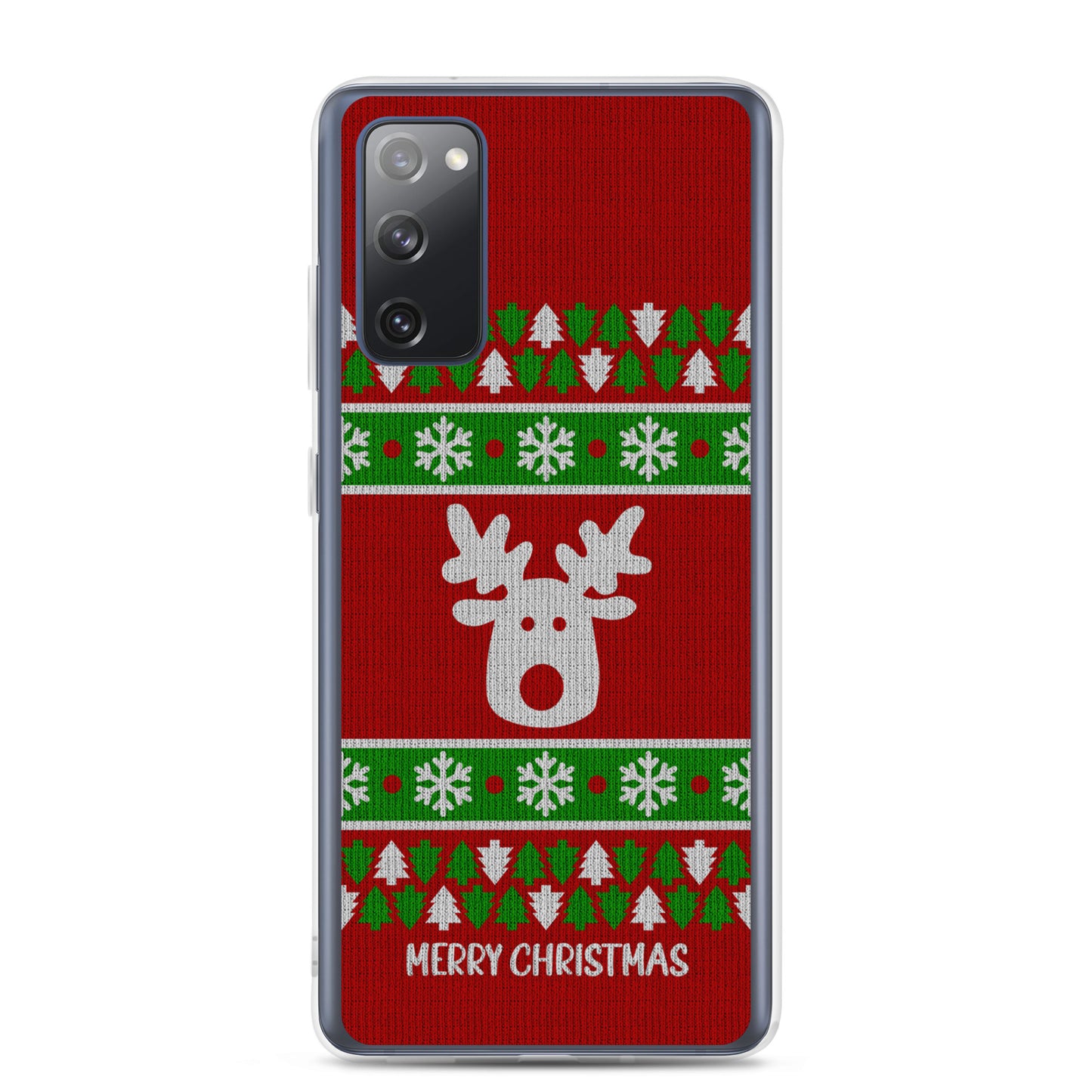 Red Ugly Christmas Sweater Reindeer Samsung Case