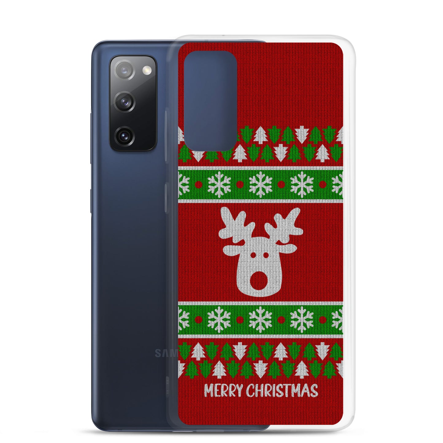 Red Ugly Christmas Sweater Reindeer Samsung Case