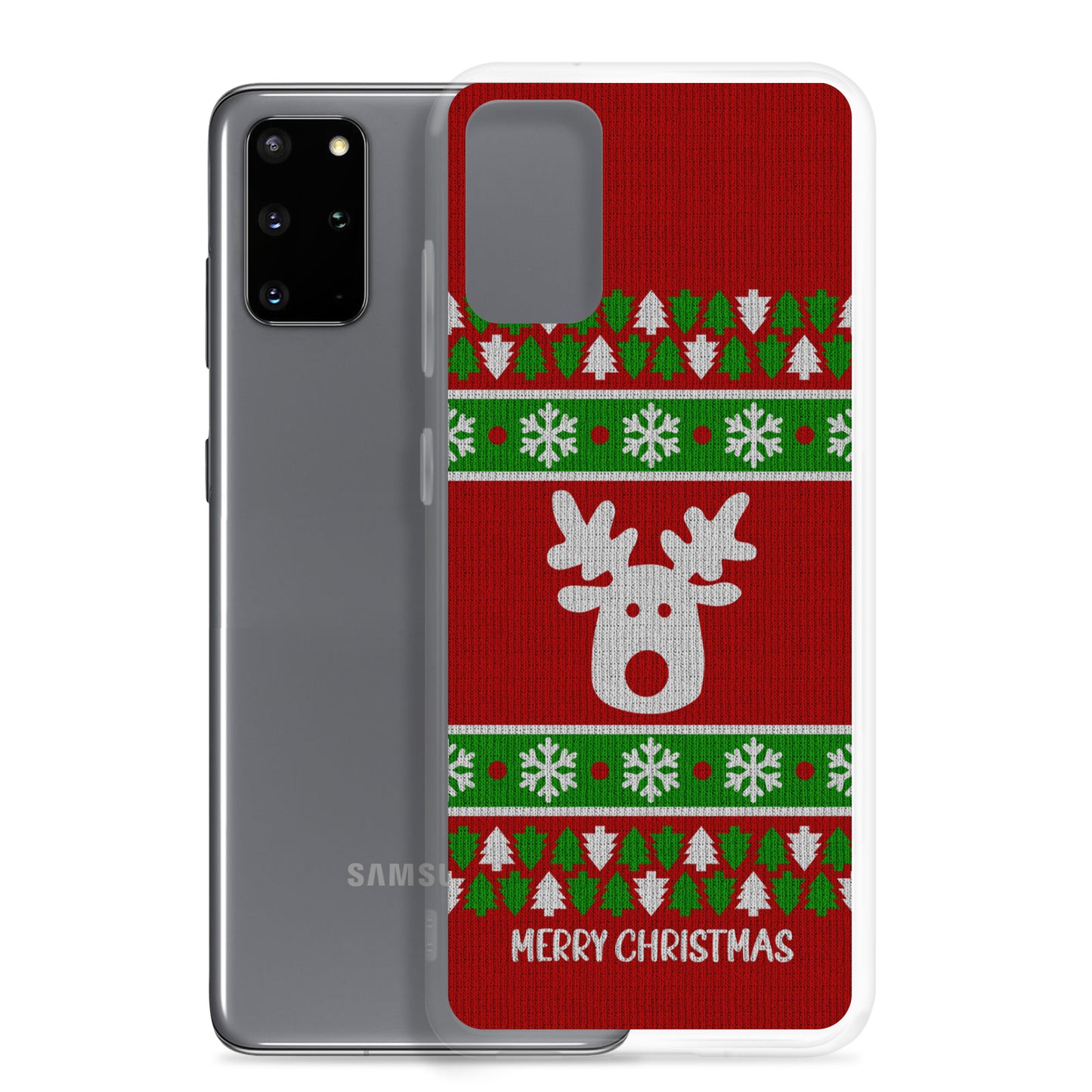 Red Ugly Christmas Sweater Reindeer Samsung Case