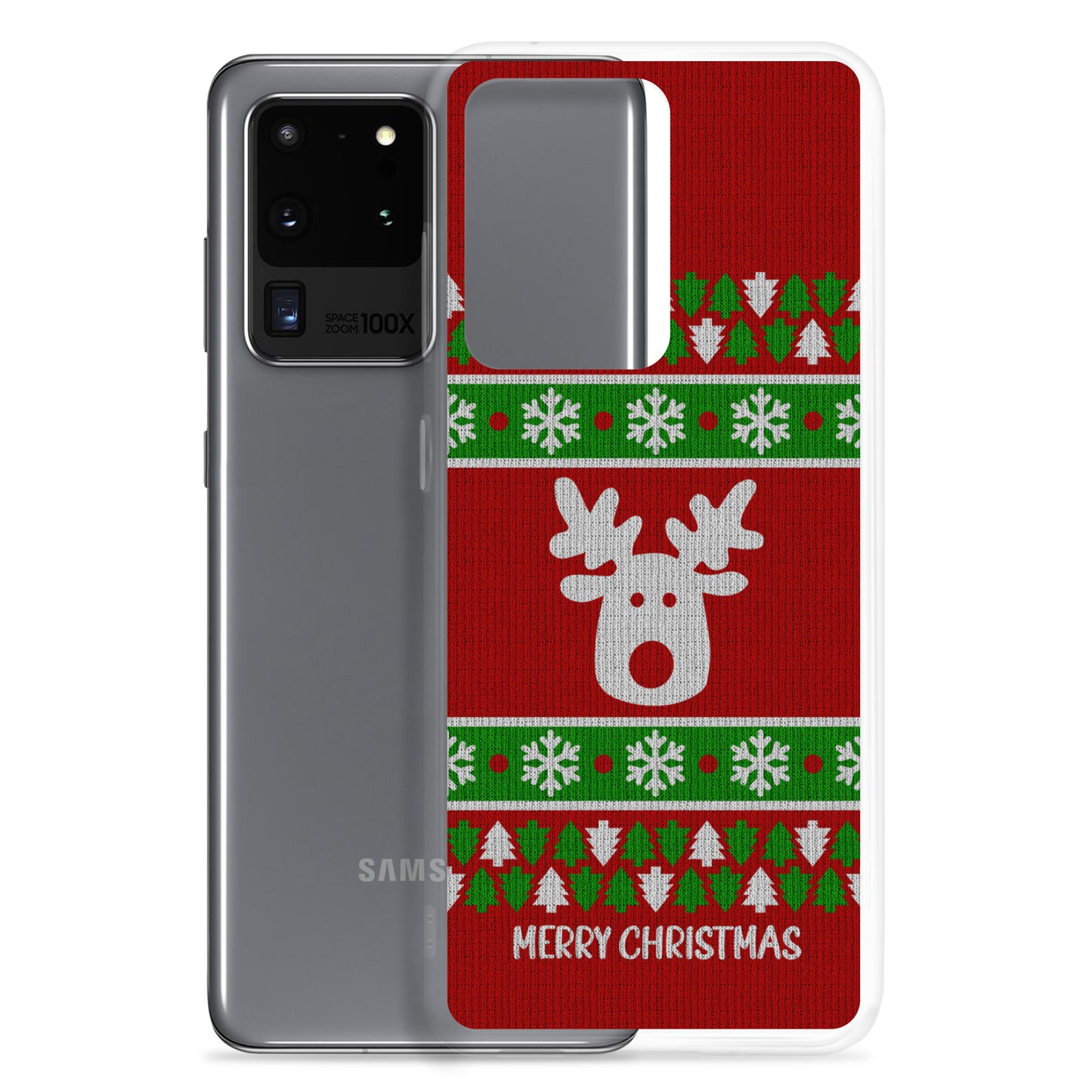 Red Ugly Christmas Sweater Reindeer Samsung Case