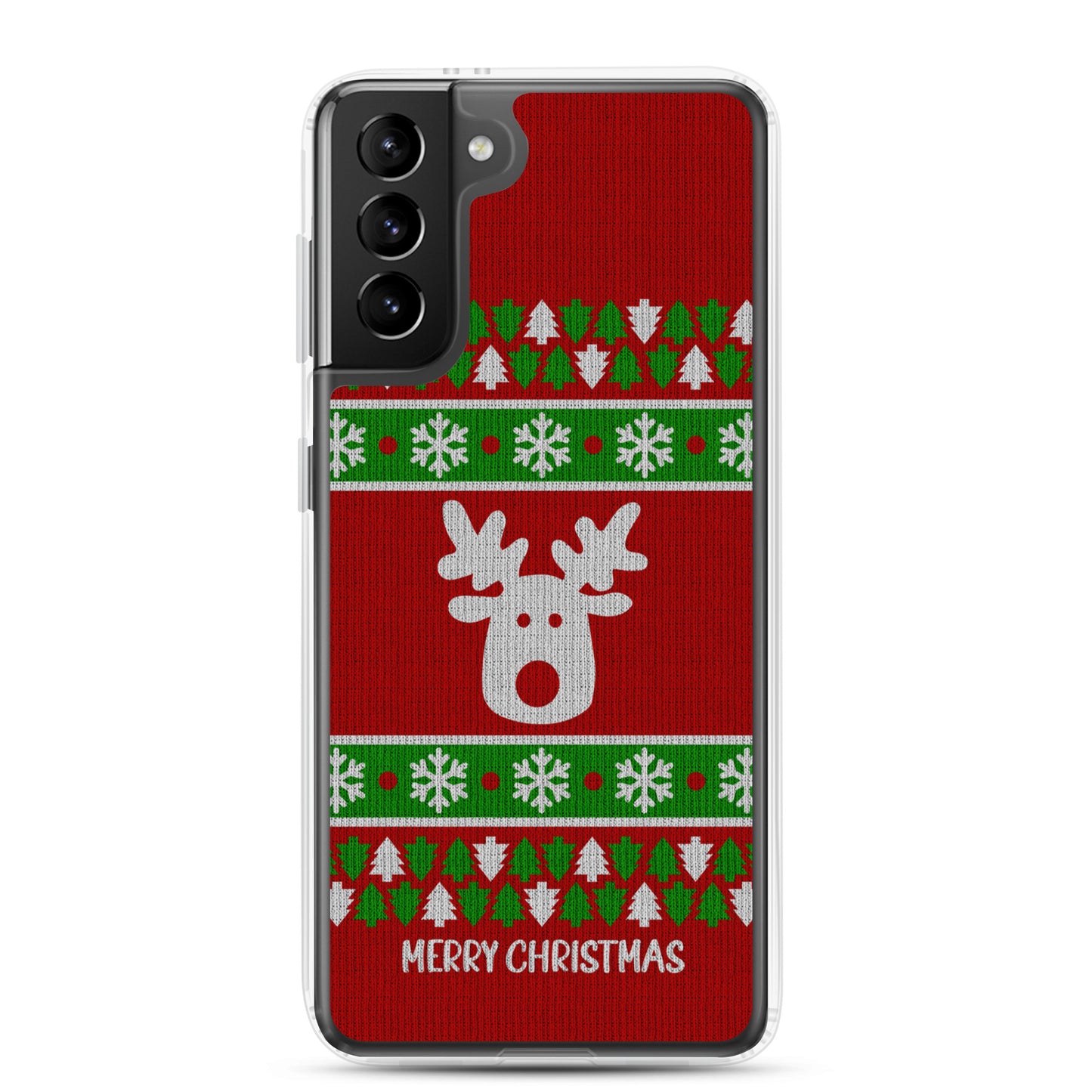 Red Ugly Christmas Sweater Reindeer Samsung Case