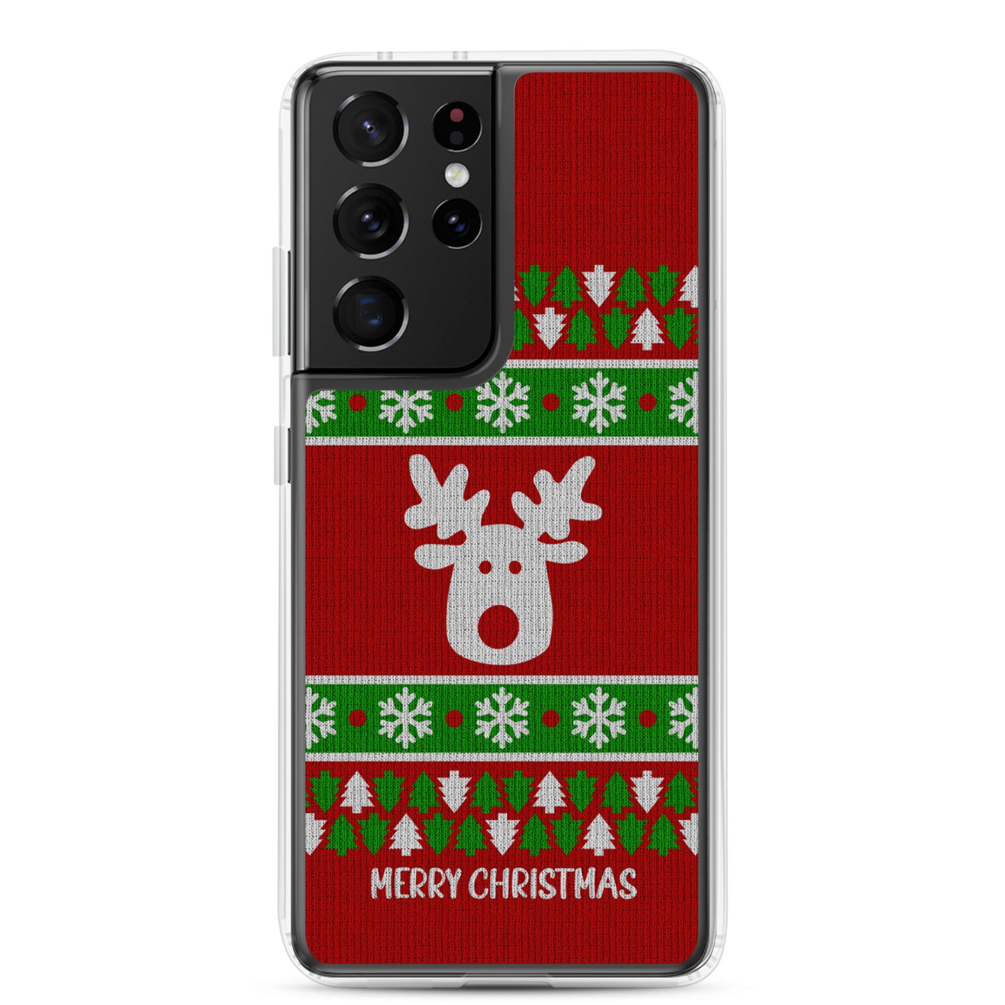 Red Ugly Christmas Sweater Reindeer Samsung Case