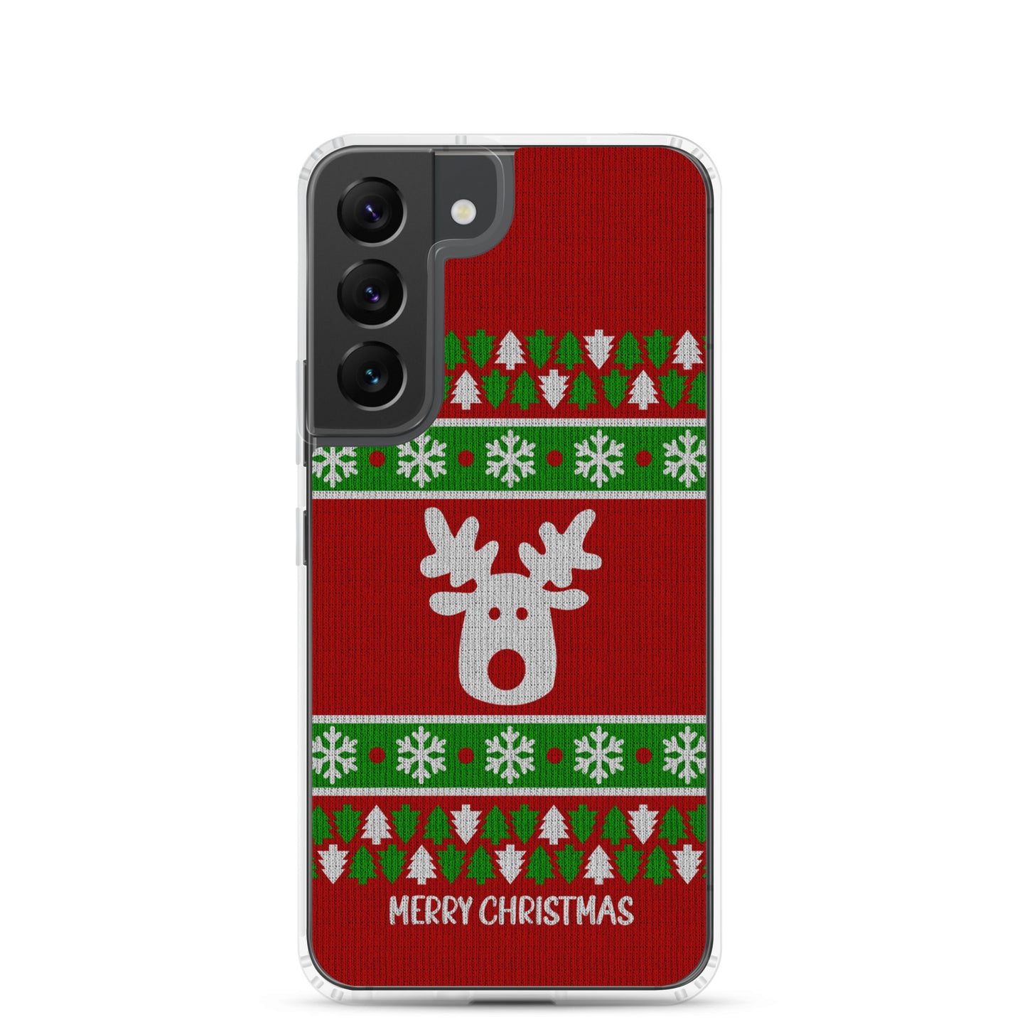 Red Ugly Christmas Sweater Reindeer Samsung Case