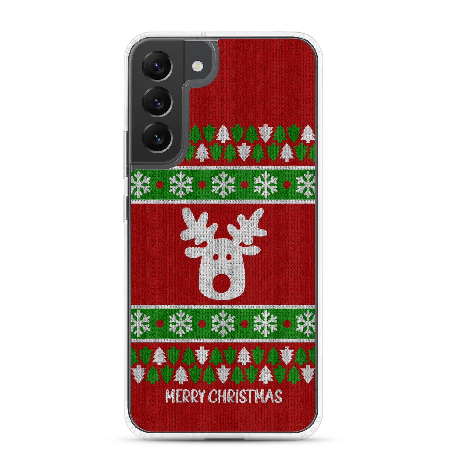 Red Ugly Christmas Sweater Reindeer Samsung Case