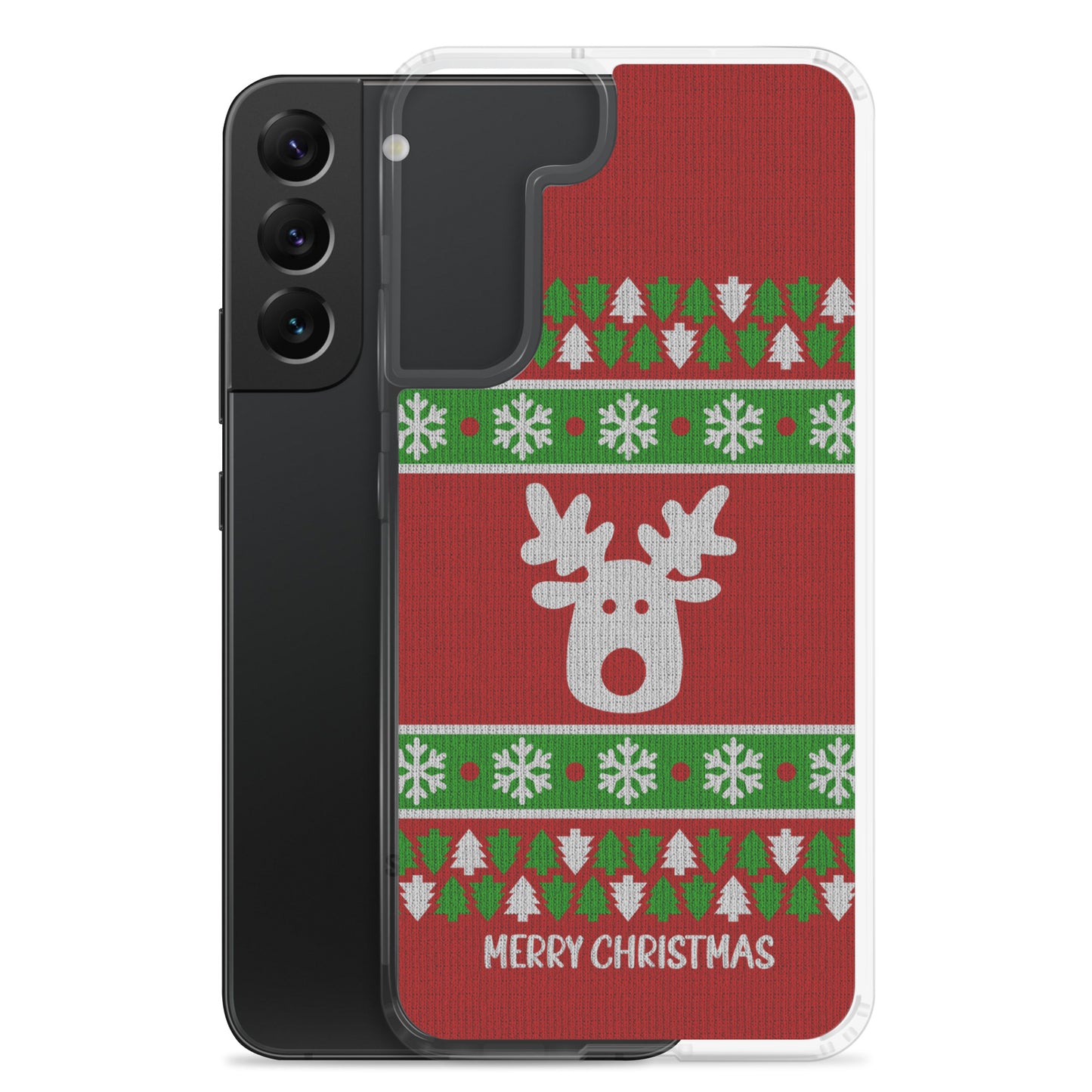 Red Ugly Christmas Sweater Reindeer Samsung Case