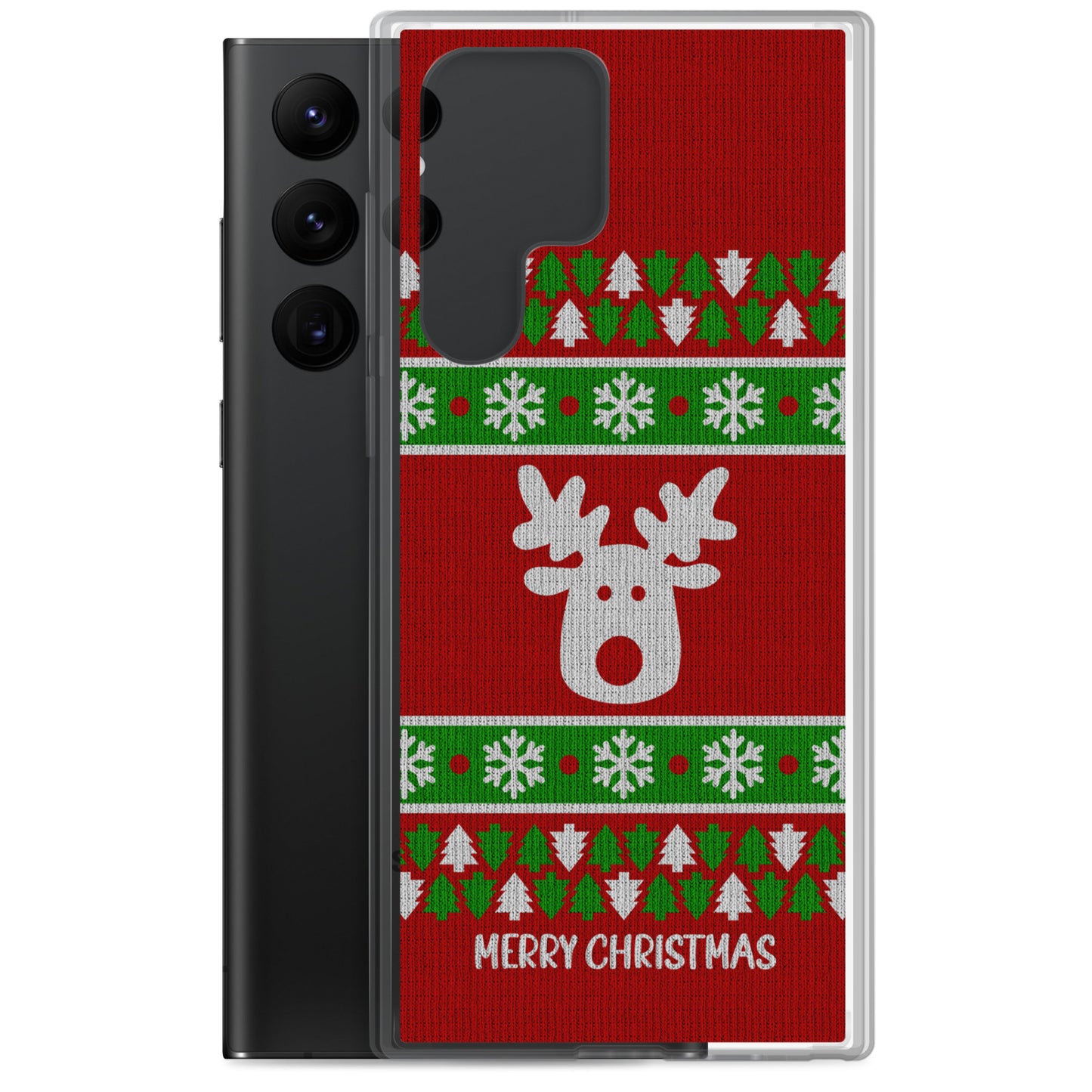Red Ugly Christmas Sweater Reindeer Samsung Case