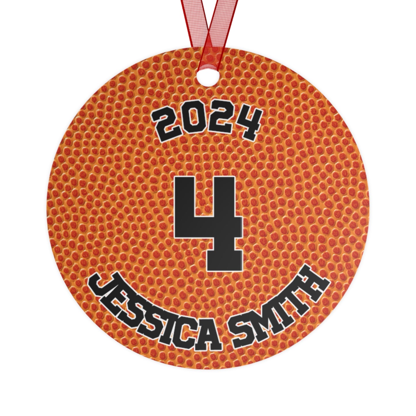 Score Memories with Personalized Basketball Photo Ornament 2024 - Custom Hoops Keepsake
