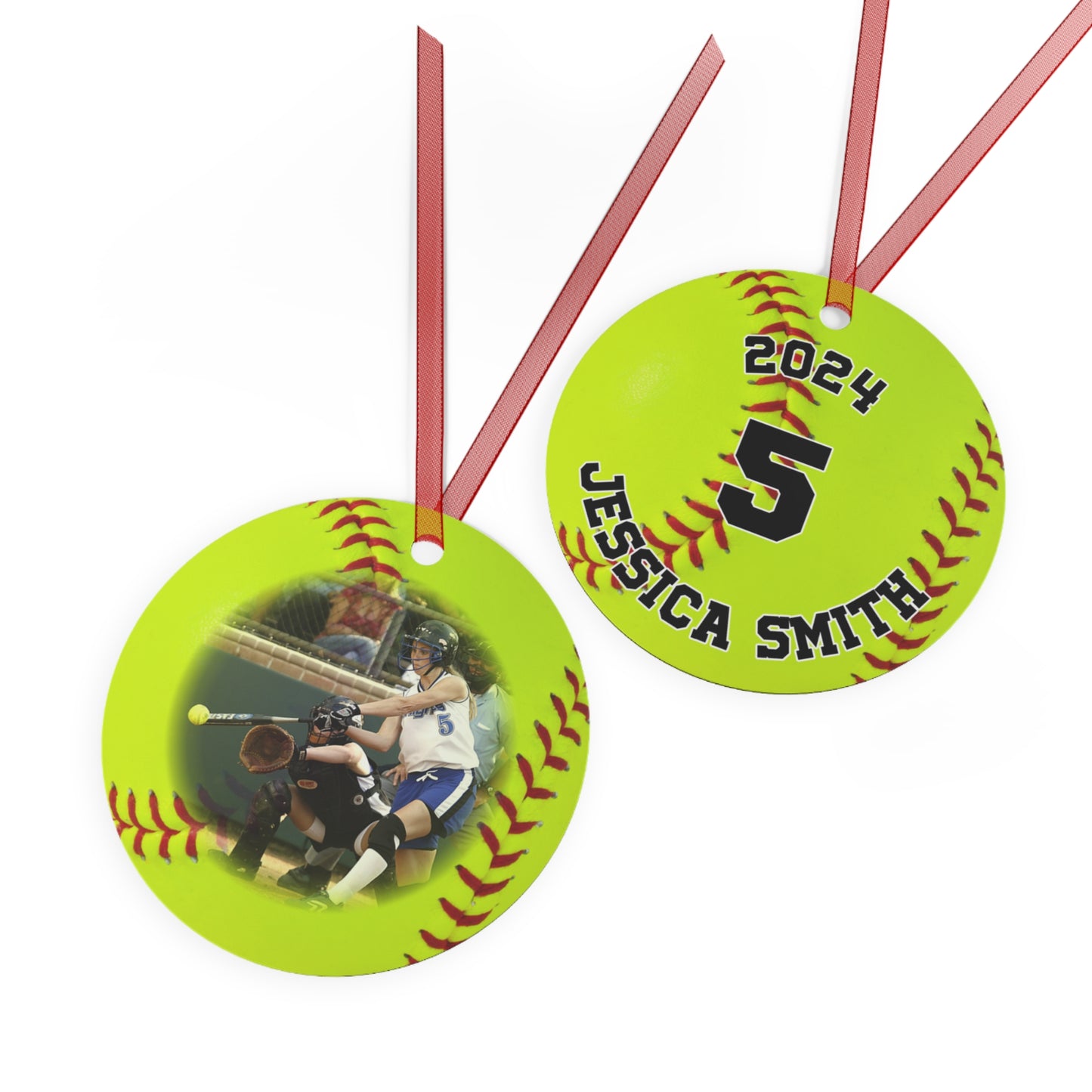 Personalized Softball Photo Ornament 2024 - Cherish Every Swing and Home Run!