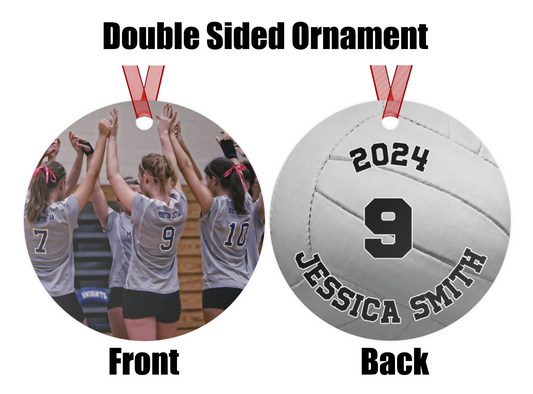 Personalized Volleyball Photo Ornament 2024 - Cherish Your Ace Moments!